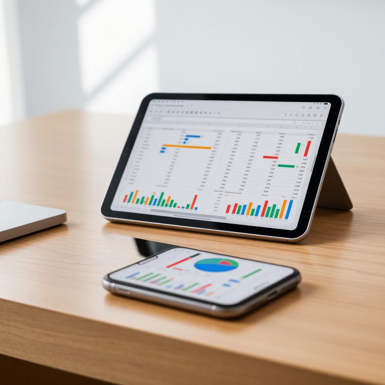 Planilla en tablet y celular